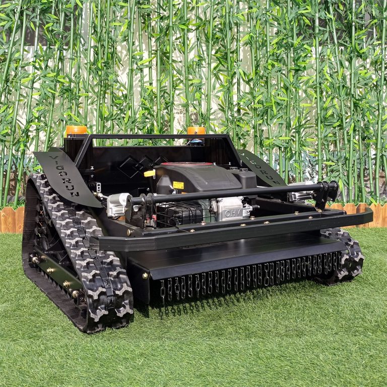 Wireless Radio Control Rubber Track Lawn Cutter Machine para sa hindi pantay na lupa