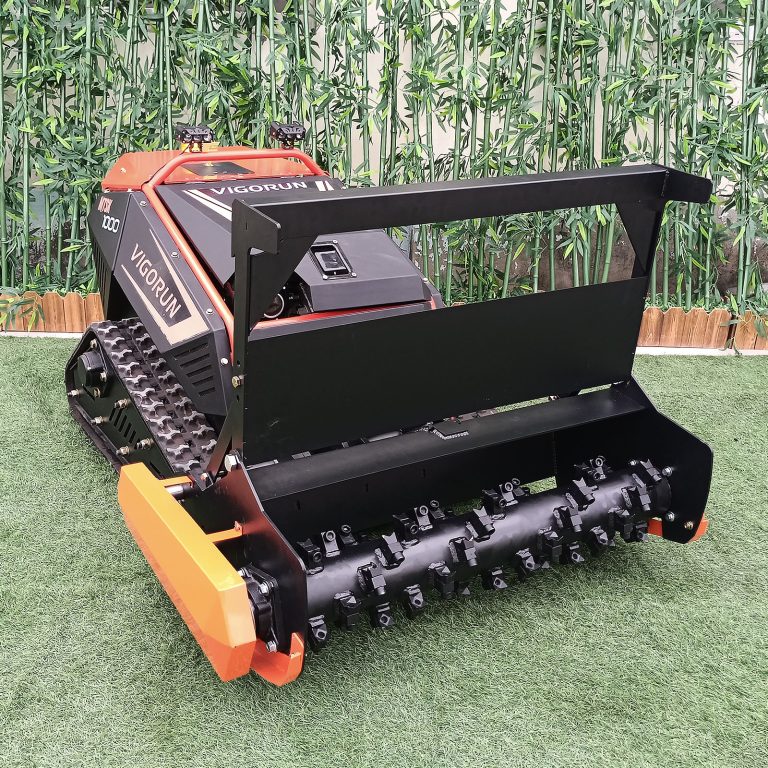 2 cylinder 4 stroke gasoline engine rechargeable battery tracked cordless lawn mulcher